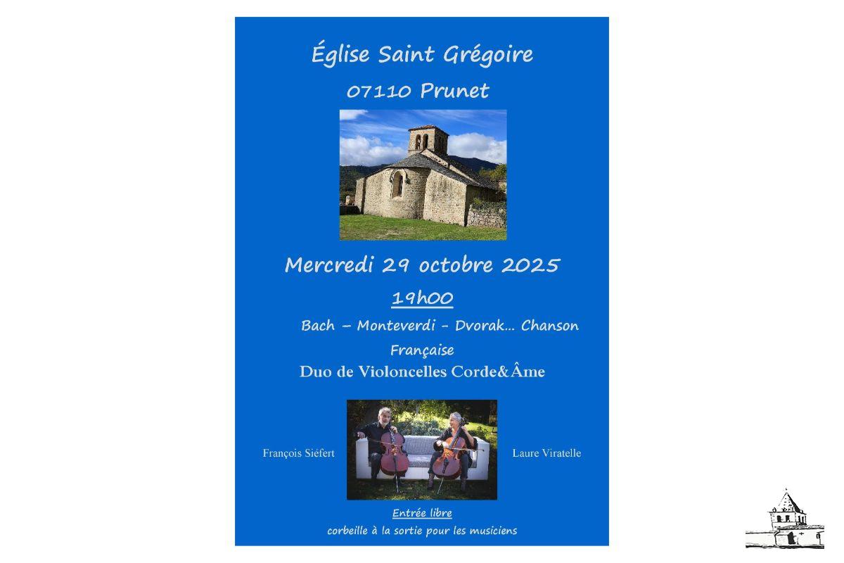 CONCERT 29 10 2025 19H DUO VIOLONCELLE ET CORDE