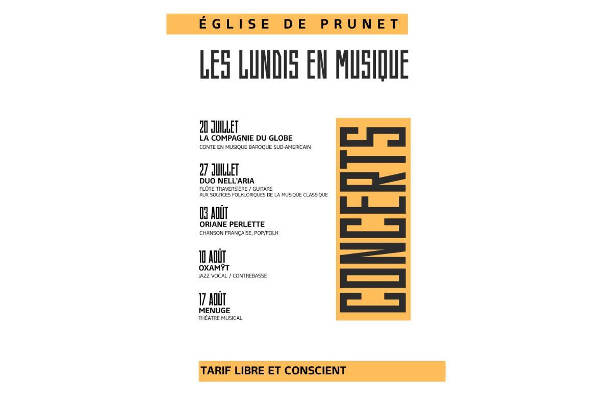 Concert Eglise de Prunet 2026