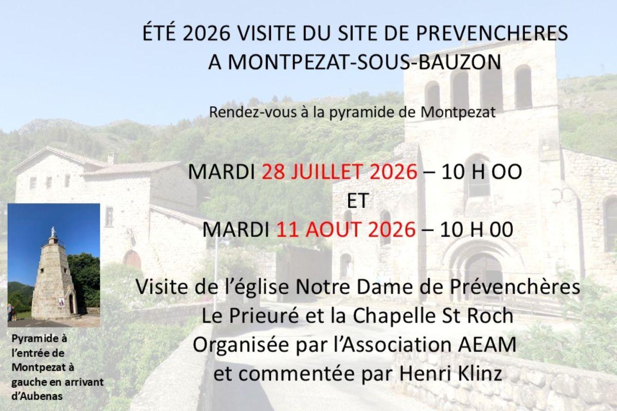 Visite du site de Prévenchères 2026